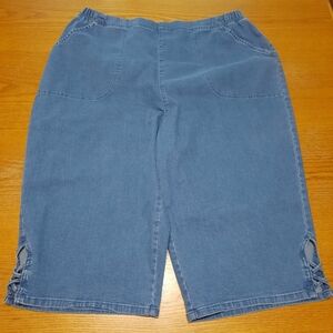 New Croft & Barrow Blue Denim Plus Size 3X Capri